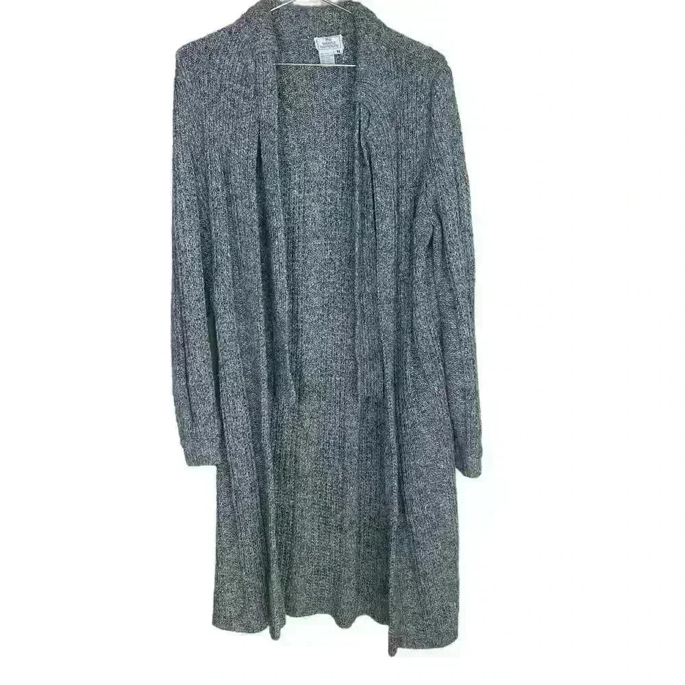 The sweater company wool sweater cardigan size medium with built in neck scarf
